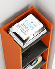 Lukzer 6-Layer Open Bookshelf & Display Rack – Engineered Wood, White, Wenge, Oak, Brown, Light Oak, Lava, Mist, Charcoal, Ember (MR-005)