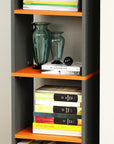 Lukzer 6-Layer Open Bookshelf & Display Rack – Engineered Wood, White, Wenge, Oak, Brown, Light Oak, Lava, Mist, Charcoal, Ember (MR-005)