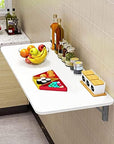 Lukzer Multi-Function Wood Wall Mounted Folding Table – Space-Saving Modern Design (White, Wenge, Oak Brown & Light Oak) | MT-001, 120x40cm
