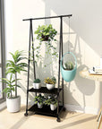 Lukzer A-Shape Garment Stand with 2 Bottom Shelves – Sturdy Clothing Rack (Model: AS-01)
