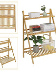 Lukzer Multipurpose Standing Shelf Rack for Kitchen Organizer | Bamboo Storage Rack for for Books, Plants, Decor & More | Lightweight, Durable Organizer for Living Room, Balcony & Office - (2,3,5,6 Tier)