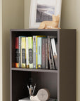 Lukzer 6-Layer Open Bookshelf & Display Rack – Engineered Wood, White, Wenge & Oak Brown (MR-006)