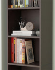 Lukzer 6-Layer Open Bookshelf & Display Rack – Engineered Wood, White, Wenge & Oak Brown (MR-006)