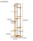 Lukzer Multipurpose Standing Shelf Rack for Kitchen Organizer | Bamboo Storage Rack for for Books, Plants, Decor & More | Lightweight, Durable Organizer for Living Room, Balcony & Office - (2,3,5,6 Tier)