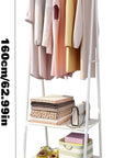 Lukzer A-Shape Garment Stand with 2 Bottom Shelves – Sturdy Clothing Rack (Model: AS-01)