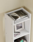 Lukzer 6-Layer Open Bookshelf & Display Rack – Engineered Wood, White, Wenge, Oak, Brown, Light Oak, Lava, Mist, Charcoal, Ember (MR-005)