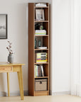 Lukzer 6-Layer Open Bookshelf & Display Rack – Engineered Wood, White, Wenge, Oak, Brown, Light Oak, Lava, Mist, Charcoal, Ember (MR-005)