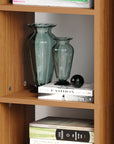 Lukzer 6-Layer Open Bookshelf & Display Rack – Engineered Wood, White, Wenge, Oak, Brown, Light Oak, Lava, Mist, Charcoal, Ember (MR-005)
