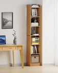 Lukzer 6-Layer Open Bookshelf & Display Rack – Engineered Wood, White, Wenge, Oak, Brown, Light Oak, Lava, Mist, Charcoal, Ember (MR-005)