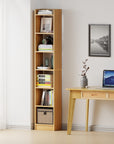 Lukzer 6-Layer Open Bookshelf & Display Rack – Engineered Wood, White, Wenge, Oak, Brown, Light Oak, Lava, Mist, Charcoal, Ember (MR-005)