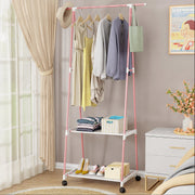 Lukzer A-Shape Garment Rack with 2 Bottom Shelves – MGR-010