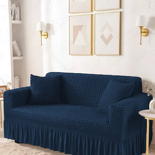 Lukzer Turkish Design Bubble Pattern Sofa Cover - Bubble Navy Blue (SC-102-01)