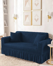 Lukzer Turkish Design Bubble Pattern Sofa Cover - Bubble Navy Blue (SC-102-01)