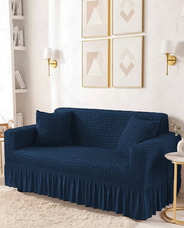Lukzer Turkish Design Bubble Pattern Sofa Cover - Bubble Navy Blue (SC-102-01)