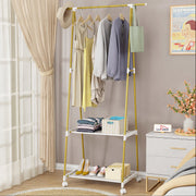 Lukzer A-Shape Garment Rack with 2 Bottom Shelves – MGR-010