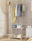 Lukzer A-Shape Garment Rack with 2 Bottom Shelves – MGR-010