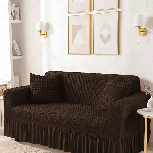 Lukzer Turkish Design Bubble Pattern Sofa Cover Bubble Coffee Brown (SC-097-01)