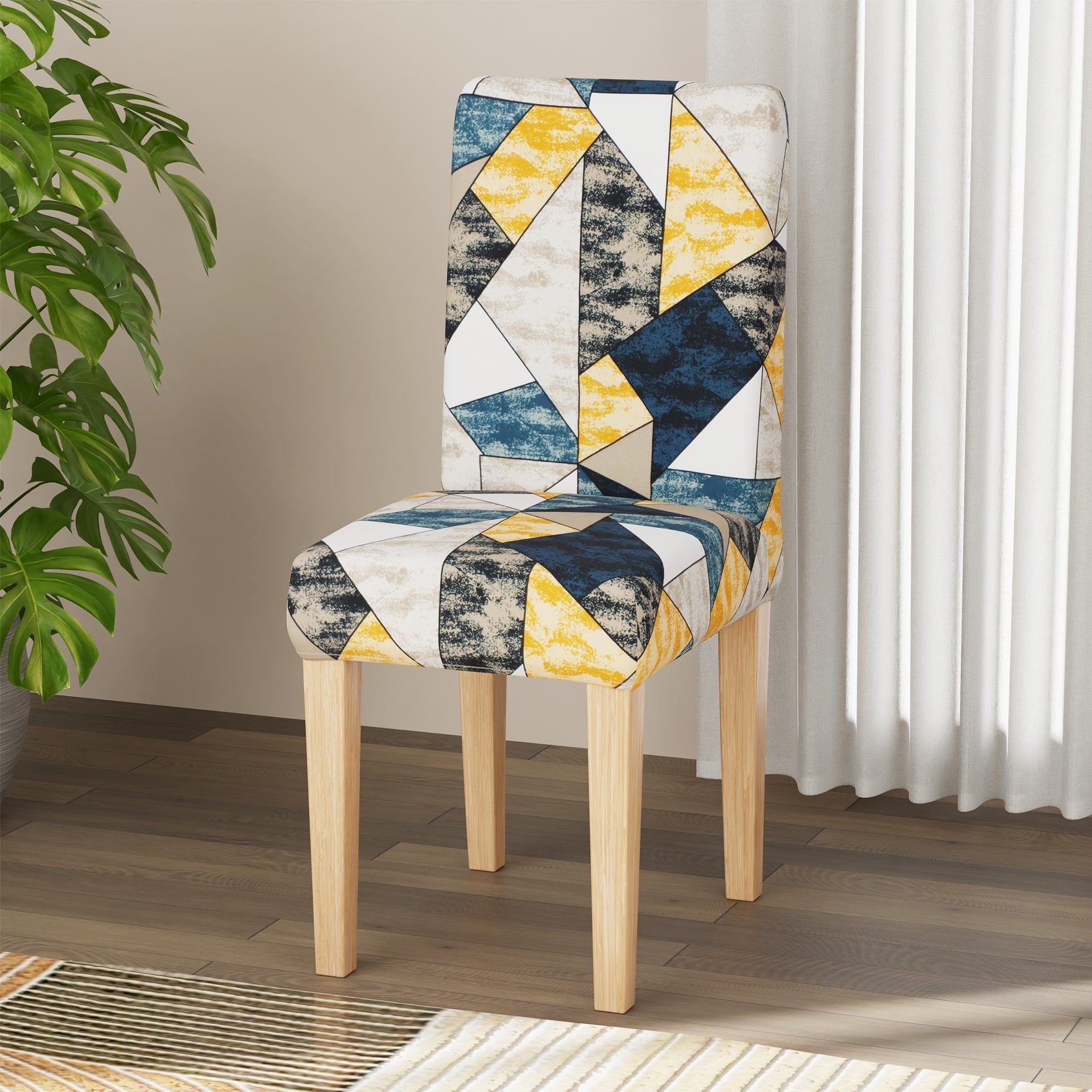 Lukzer Polyester Chair Cover -  Prism Yellow (CC-047-01)