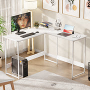 Lukzer Engineered Wood L-Shaped Corner Study and Computer Table for Home or Office (MST-007)