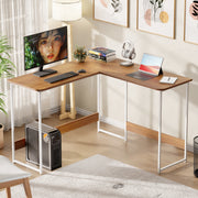 Lukzer Engineered Wood L-Shaped Corner Study and Computer Table for Home or Office (MST-007)