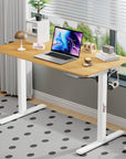 Lukzer Electric Automatic Height Adjustable Sit Stand Desk for Home & Office | EST - 003 | (Black & Oak Brown/Black & Light Oak/Black & Black/White & White/White & Oak Light/White & Oak Brown)