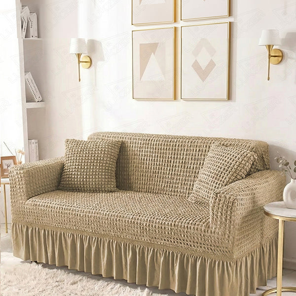 Lukzer Turkish Design Bubble Pattern Sofa Cover  Bubble Sand Beige (SC-101-01)