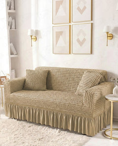 Lukzer Turkish Design Bubble Pattern Sofa Cover  Bubble Sand Beige (SC-101-01)