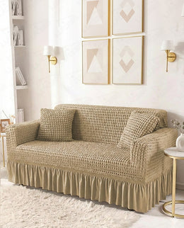 Lukzer Turkish Design Bubble Pattern Sofa Cover  Bubble Sand Beige (SC-101-01)
