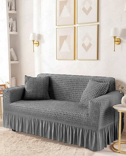 Lukzer Turkish Design Bubble Pattern Sofa Cover   Bubble Ash Grey (SC-099-01)