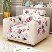 Lukzer Quilted Reversible Sofa Cover Mat with Arms | Polyester Blend 350 GSM Full Coverage & Back Belt for Stability | Washable Furniture Protector.