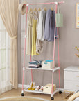 Lukzer A-Shape Garment Rack with 2 Bottom Shelves – MGR-010
