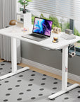 Lukzer Electric Automatic Height Adjustable Sit Stand Desk for Home & Office | EST - 003 | (Black & Oak Brown/Black & Light Oak/Black & Black/White & White/White & Oak Light/White & Oak Brown)