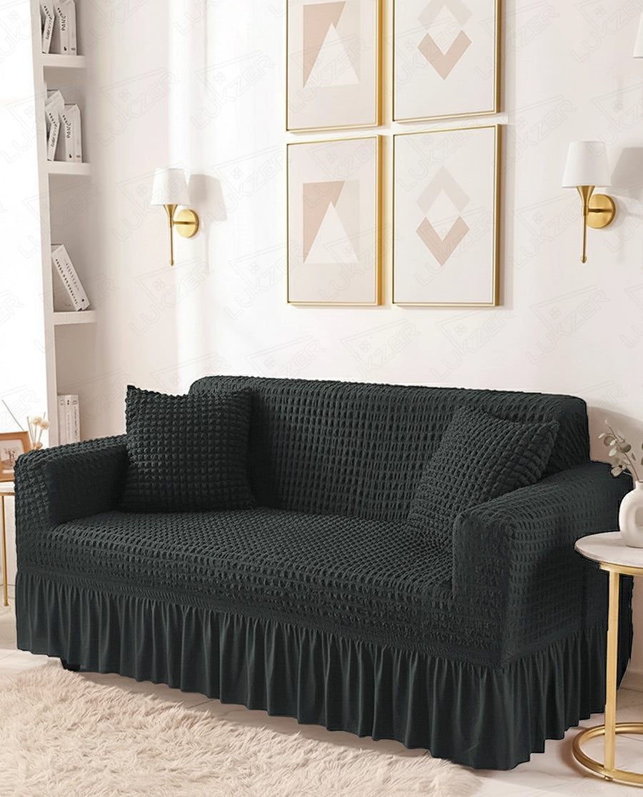 Lukzer Turkish Design Bubble Pattern Sofa Cover Bubble Slate Grey (SC-100-01)