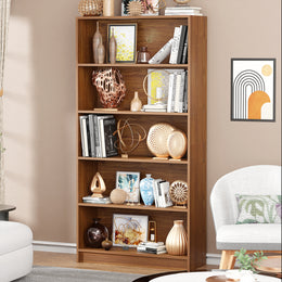 Lukzer 6 Tier Engineered Wood Bookshelf (MR-032)