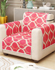 Lukzer Quilted Reversible Sofa Cover Mat with Arms | Polyester Blend 350 GSM Full Coverage & Back Belt for Stability | Washable Furniture Protector.