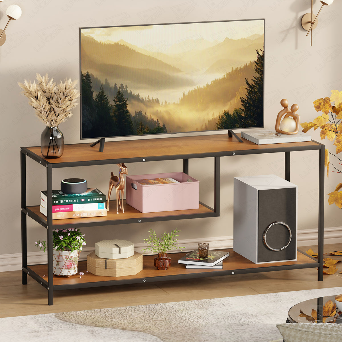 Black Frame & Oak Brown Top