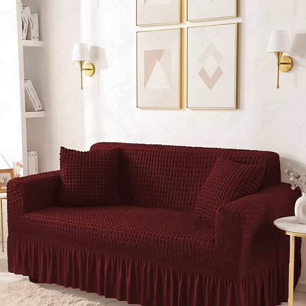 Lukzer Turkish Design Bubble Pattern Sofa Cover Bubble Wine Red (SC-098-01)