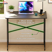 Lukzer X-Support Metal Frame & Engineered Wood Study Table for Home & Office (MST-008)