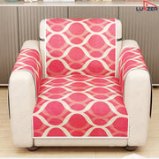 Lukzer Quilted Reversible Sofa Cover Mat with Arms | Polyester Blend 350 GSM Full Coverage & Back Belt for Stability | Washable Furniture Protector.