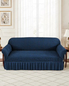 Lukzer Turkish Design Bubble Pattern Sofa Cover - Bubble Navy Blue (SC-102-01)