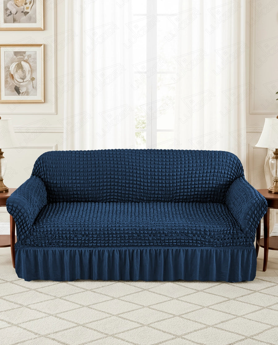 Lukzer Turkish Design Bubble Pattern Sofa Cover - Bubble Navy Blue (SC-102-01)