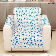 Lukzer Quilted Reversible Sofa Cover Mat with Arms | Polyester Blend 350 GSM Full Coverage & Back Belt for Stability | Washable Furniture Protector.