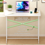 Lukzer X-Support Metal Frame & Engineered Wood Study Table for Home & Office (MST-008)