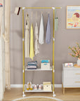 Lukzer A-Shape Garment Rack with 2 Bottom Shelves – MGR-010