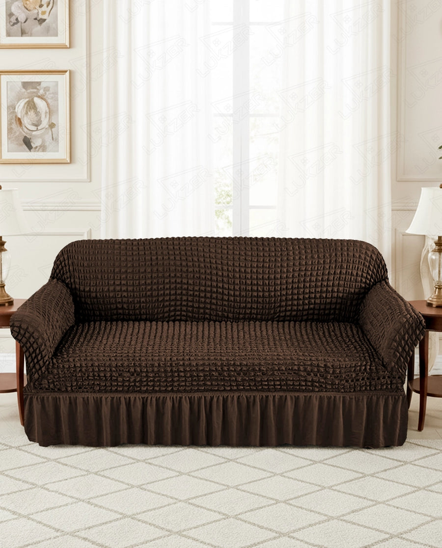 Lukzer Turkish Design Bubble Pattern Sofa Cover Bubble Coffee Brown (SC-097-01)