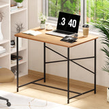 Lukzer X-Support Metal Frame & Engineered Wood Study Table for Home & Office (MST-008)