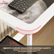 Lukzer Engineered Wood L-Shaped Corner Study and Computer Table for Home or Office (MST-007)