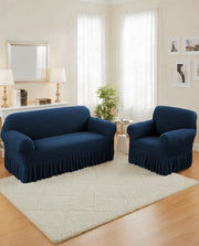 Lukzer Turkish Design Bubble Pattern Sofa Cover - Bubble Navy Blue (SC-102-01)