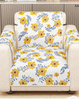 Lukzer Quilted Reversible Sofa Cover Mat with Arms | Polyester Blend 350 GSM Full Coverage & Back Belt for Stability | Washable Furniture Protector.