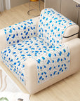 Lukzer Quilted Reversible Sofa Cover Mat with Arms | Polyester Blend 350 GSM Full Coverage & Back Belt for Stability | Washable Furniture Protector.